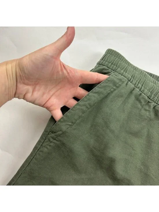 Old Navy Olive Green Linen Blend Wide Leg Lounge Pant L - Picture 3 of 8